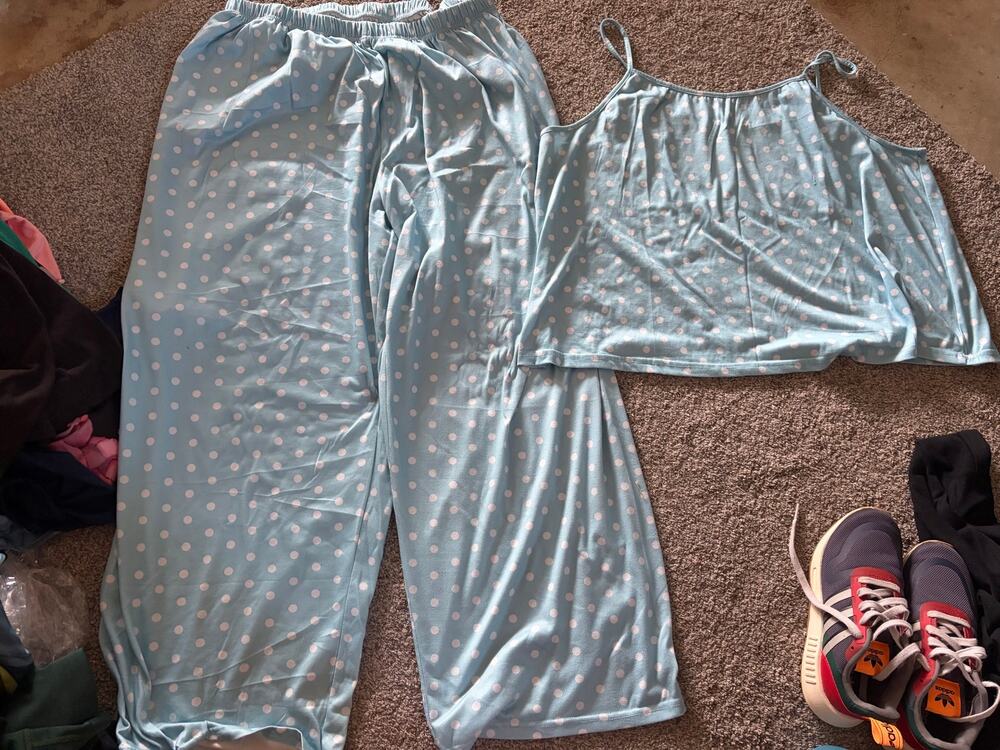 Womens 4x polka dot pajamas set